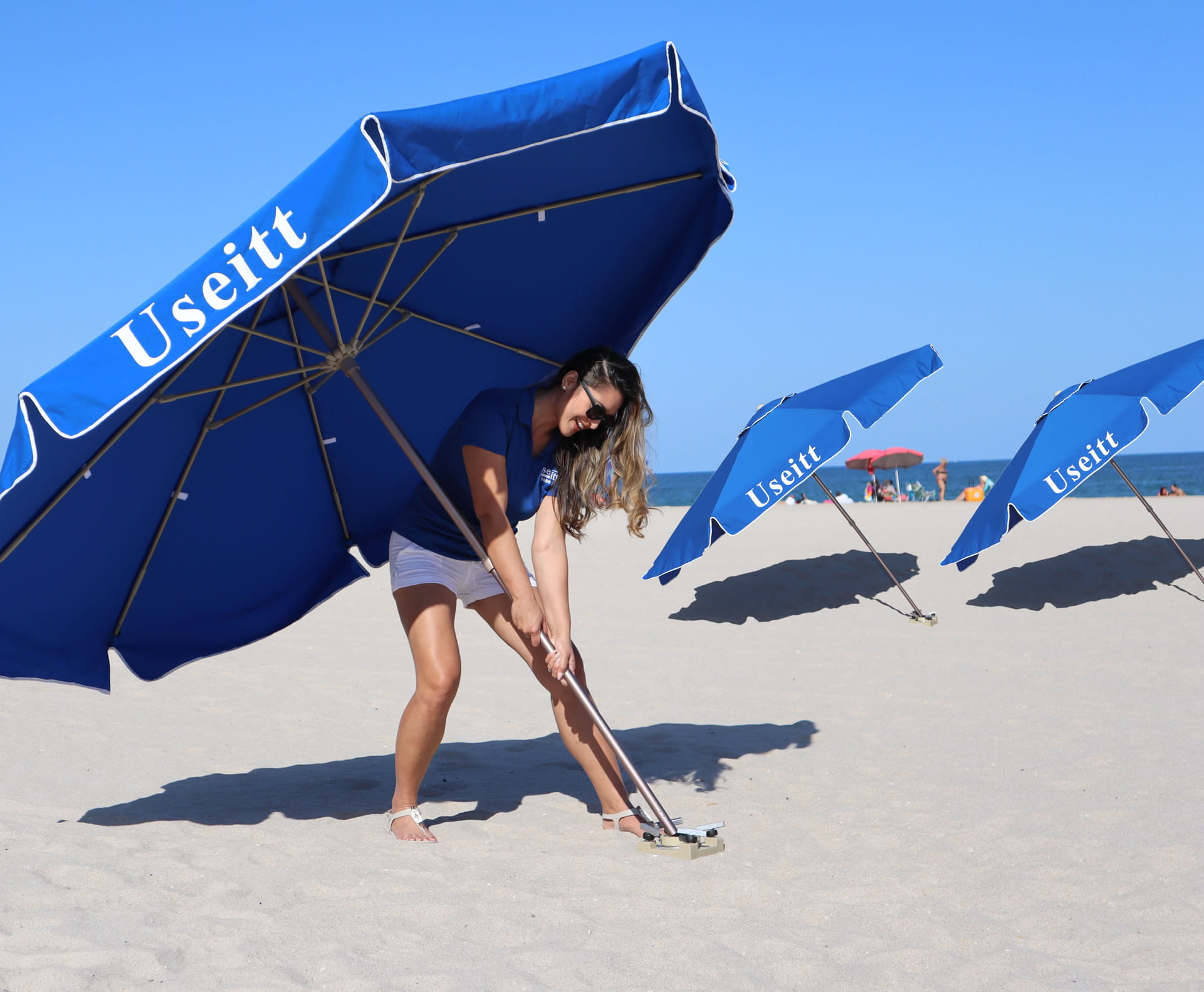 USEITT Best Commercial Beach Umbrella For Wind, Commercial Beach Umbrellas Wholesale